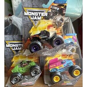 SPIN MASTER MONSTER JAM 2025 Series 44 Grave Digger , Wild Side, Bailey Ciruit